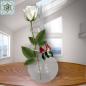 Preview: Rosenvase aus Lauschaer Farbglas mit Schmetterling